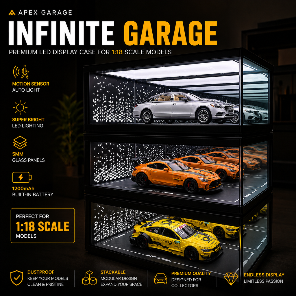 APEX GARAGE Infinite Garage Display Case for 1:18 Scale Models